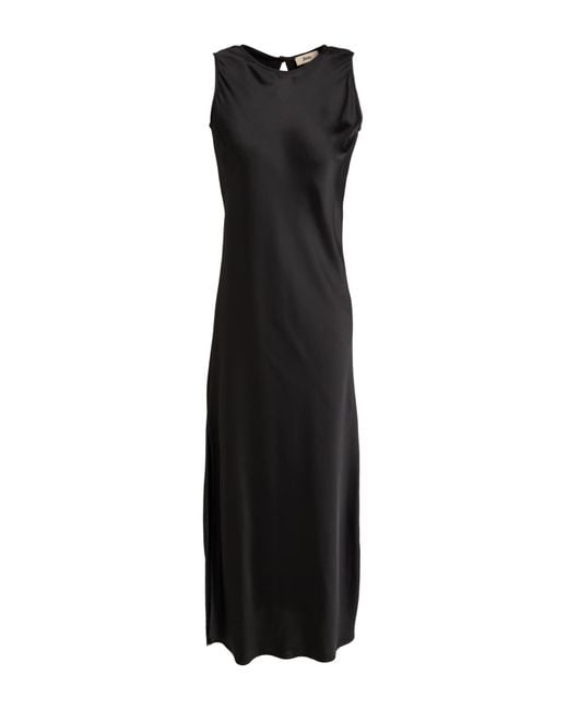 Herno Black Midi Dress Polyester