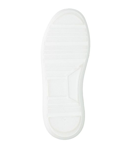 Herno White Sneakers Leather, Textile Fibers