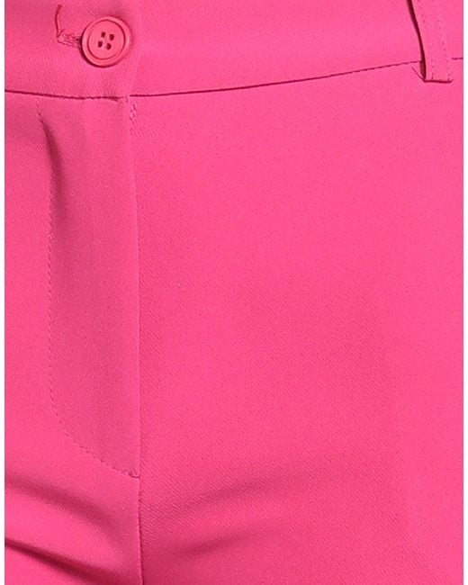 Fracomina Pink Pants Polyester, Elastane