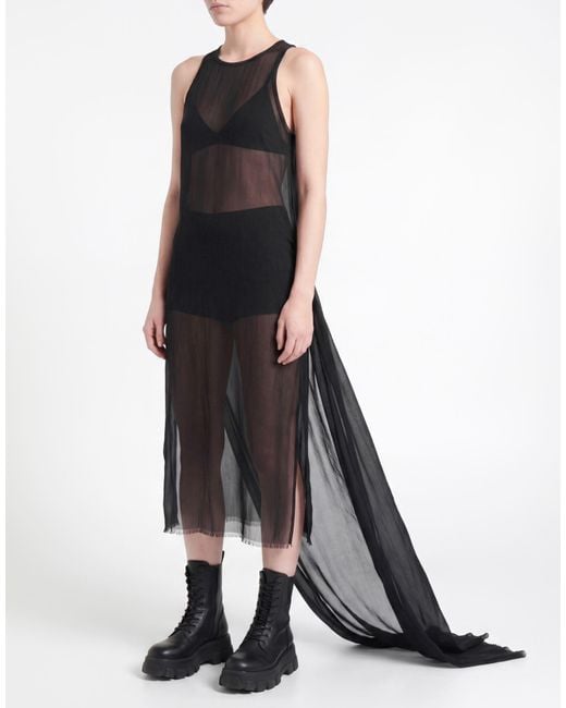 Totême Black Maxi Dress Viscose, Virgin Wool
