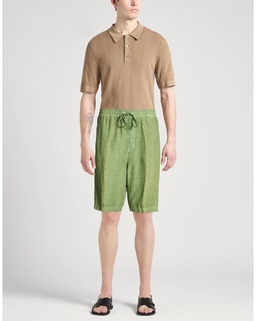 120% Lino Green Shorts & Bermuda Shorts Linen for men