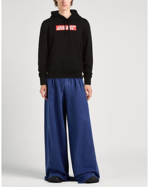 DIESEL Black Sweatshirt Cotton, Elastane for men