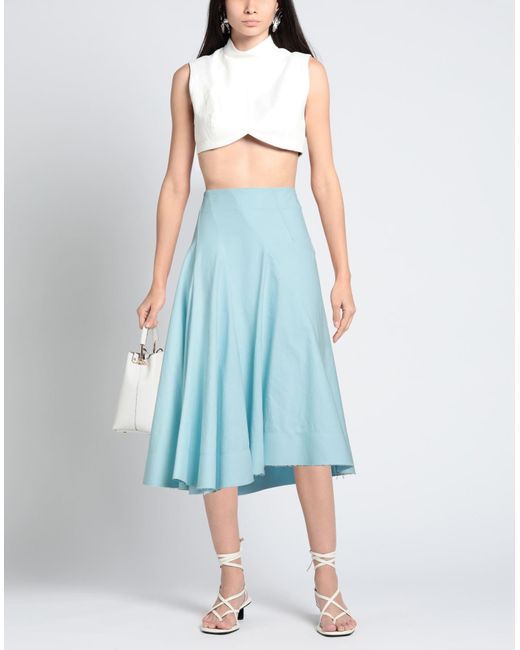 Sportmax Blue Midi Skirt