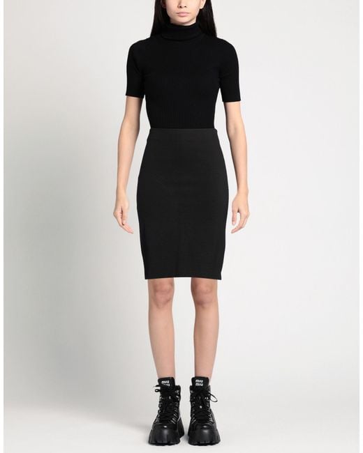 Le Tricot Perugia Black Midi Skirt Viscose, Polyamide, Elastane