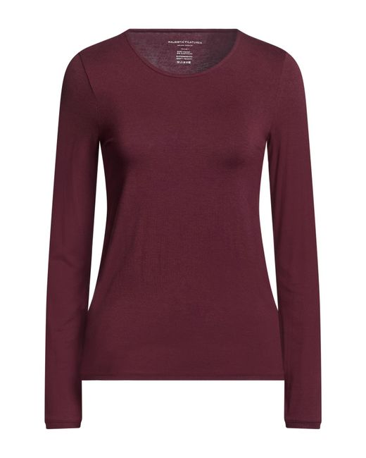 Majestic Filatures Purple T-Shirt Viscose, Elastane