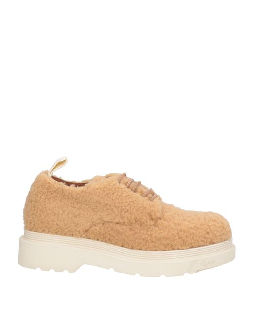 Buttero Natural Camel Lace-Up Shoes Leather