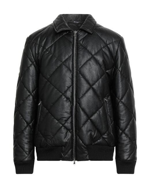 Daniele Alessandrini Black Jacket Polyurethane, Viscose for men