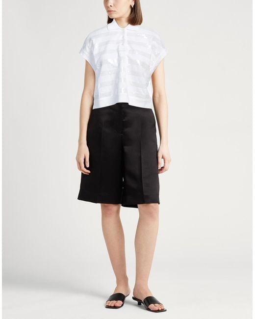 Brunello Cucinelli White Polo Shirt Cotton, Polyester