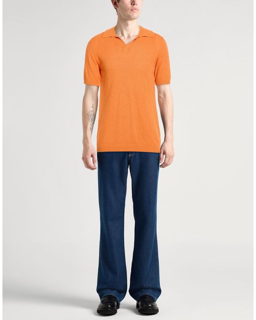 Polo di Roberto Collina in Orange da Uomo