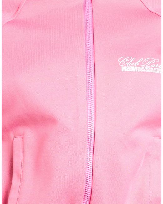 MSGM Pink Sweatshirt Polyester, Cotton