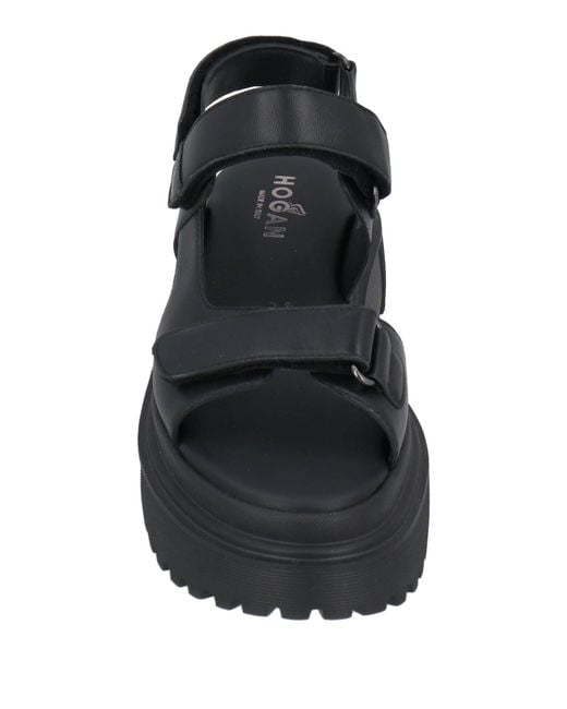 Hogan Black Sandals Leather