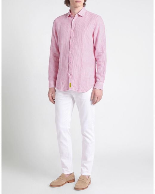 B.D. Baggies Pink Fuchsia Shirt Linen for men