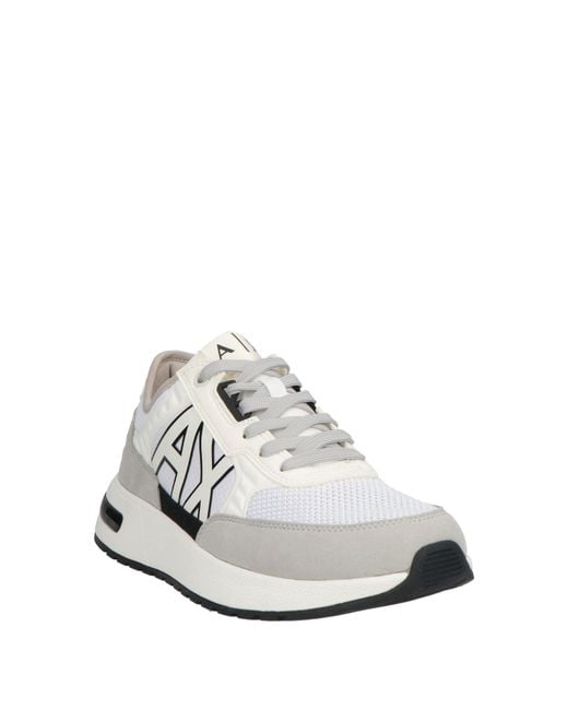 ARMANI EXCHANGE White Sneakers Polyester, Polyurethane for men