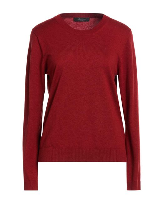 Weekend by Maxmara Red Brick Sweater Silk, Wool, Polyamide, Elastane