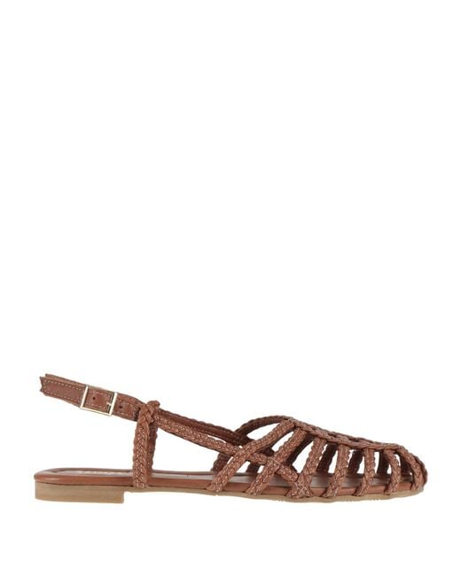 Ovyè Brown Tan Sandals Leather