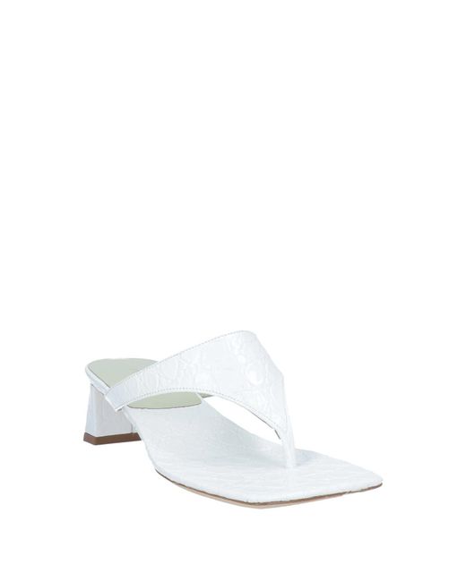 By Far White Thong Sandal