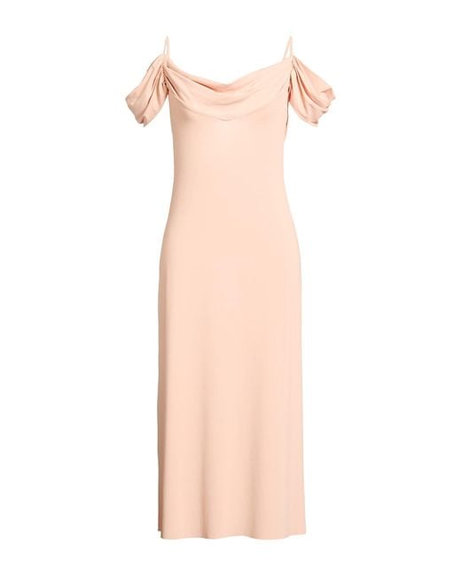 Amen Pink Blush Midi Dress Acetate, Polyamide, Elastane