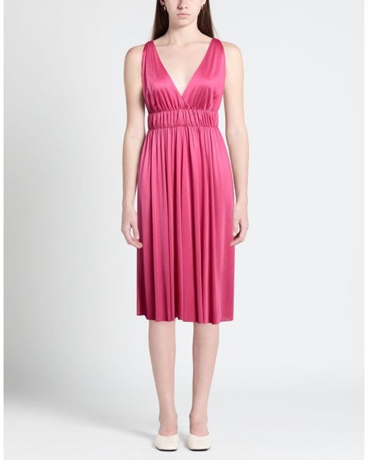 P.A.R.O.S.H. Pink Midi-Kleid