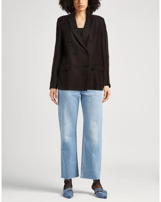 ARMANI EXCHANGE Black Blazer Cotton, Polyester
