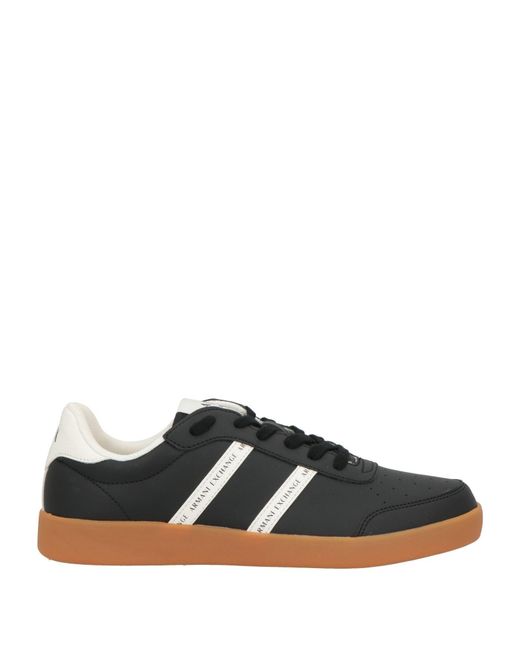 ARMANI EXCHANGE Black Sneakers Polyester, Polyurethane for men
