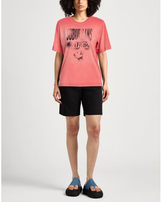 DSquared² Pink Brick T-Shirt Cotton, Polyester