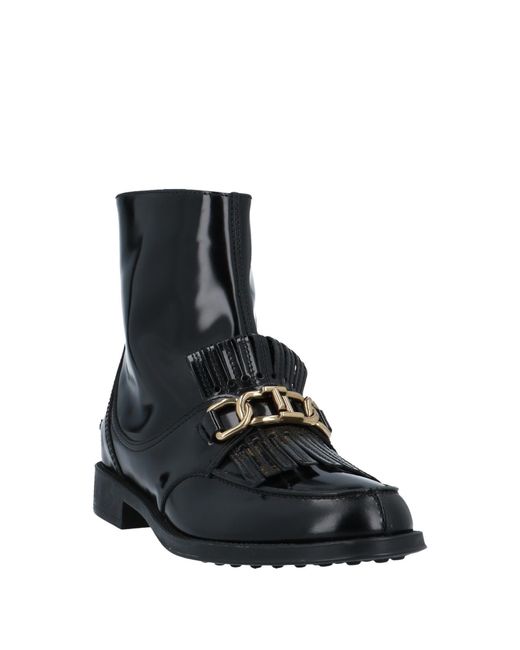 Tod's Black Ankle Boots Leather