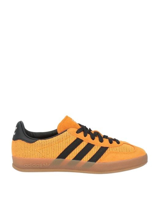 Adidas Originals Orange Sneakers Leather, Textile Fibers for men