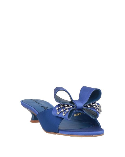 Luciano Barachini Blue Sandals Textile Fibers