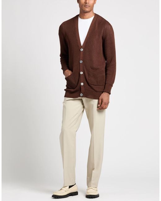 Amaranto Brown Chocolate Cardigan Cotton for men