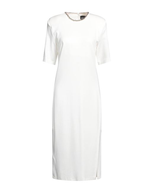Just Cavalli White Midi Dress
