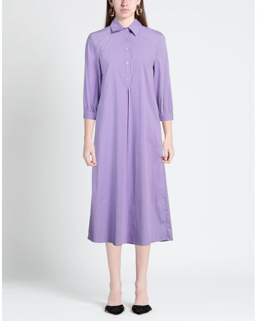 Camicettasnob Purple Midi Dress