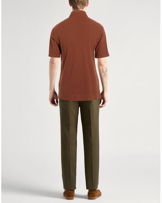 Massimo Alba Poloshirt in Brown für Herren