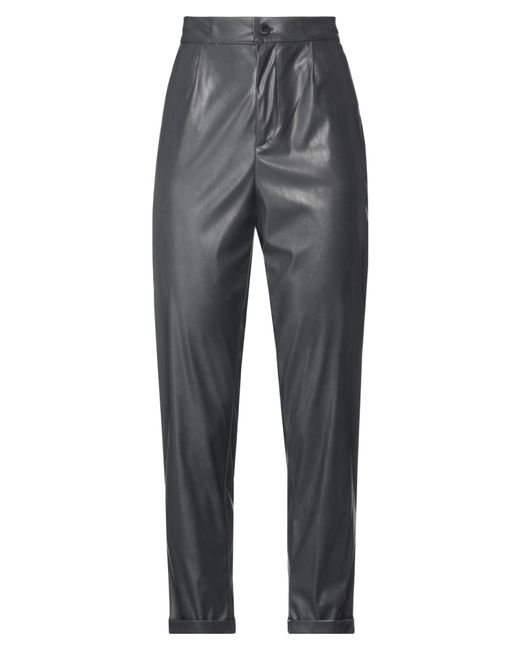Biancoghiaccio Gray Pants Polyurethane, Polyester