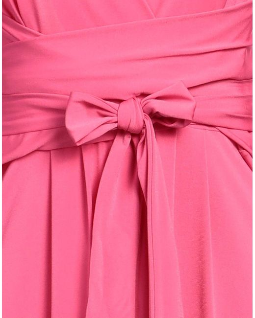 Rossopuro Pink Midi Dress Polyester, Elastane