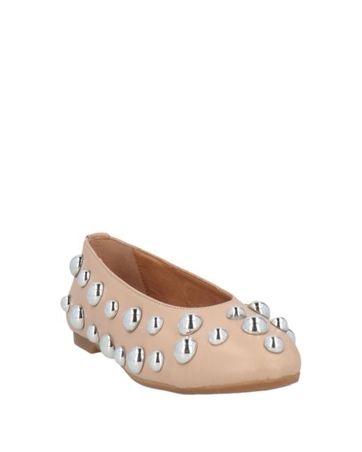 Ovyè White Blush Ballet Flats Leather