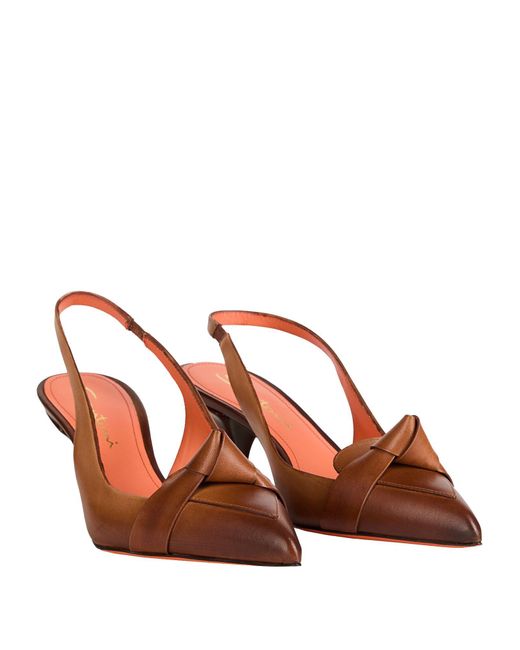 Santoni Brown Pumps Leather