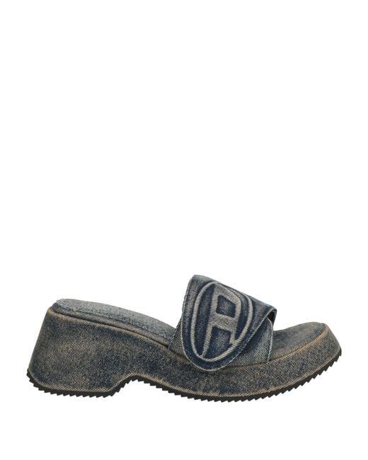 DIESEL Gray Sandals Textile Fibers