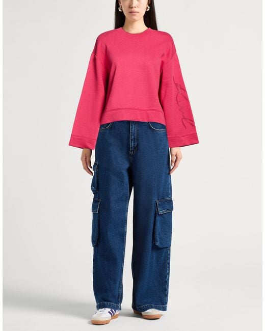 Karl Lagerfeld Red Sweatshirt Cotton, Polyester