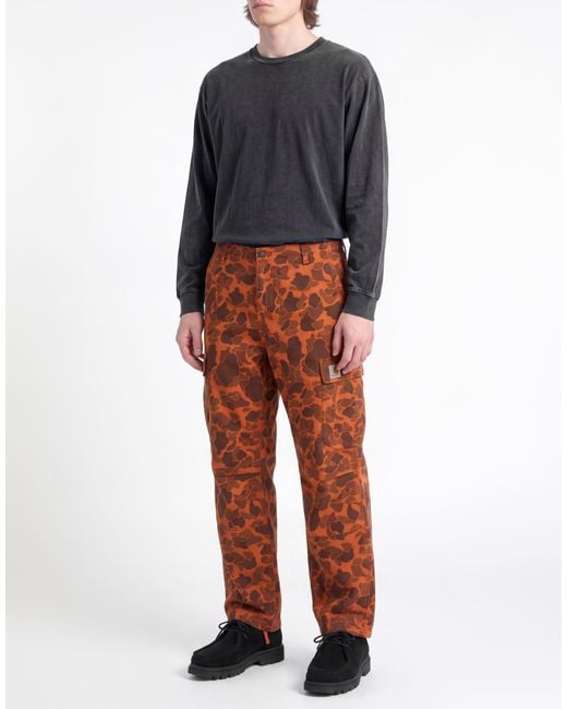 Carhartt Brown Pants Cotton for men