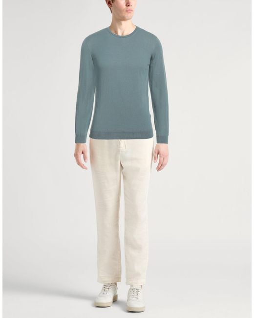 Roberto Collina Blue Slate Sweater Cotton for men