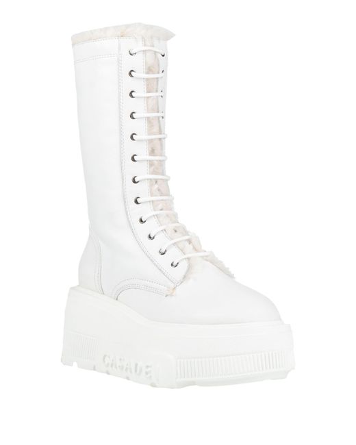 Casadei White Ankle Boots