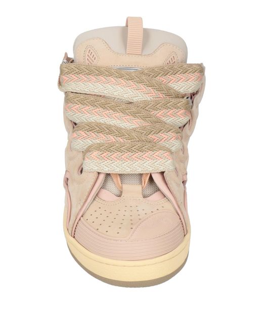 Lanvin Natural Sneakers Calfskin, Polyester, Polyamide, Elastane for men