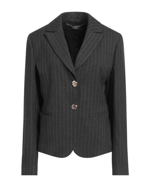 Liu Jo Black Blazer Polyester, Viscose, Elastane