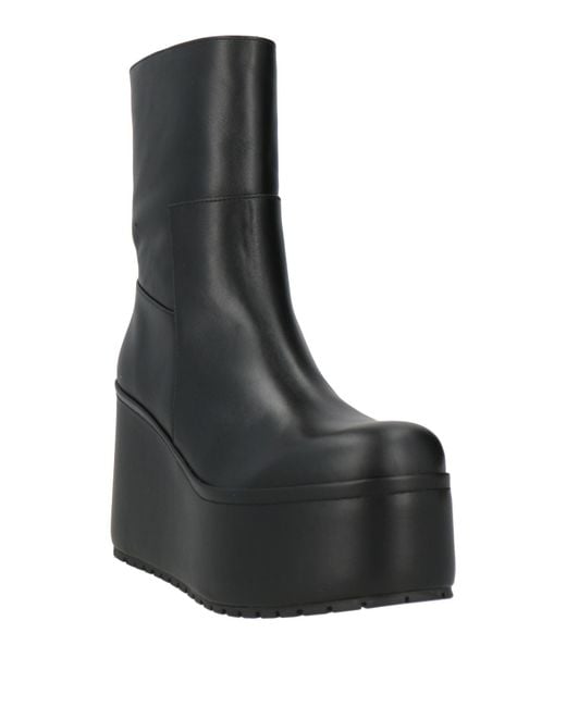 Paloma Barceló Black Ankle Boots Leather