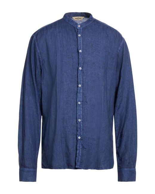 Gran Sasso Blue Shirt Linen for men