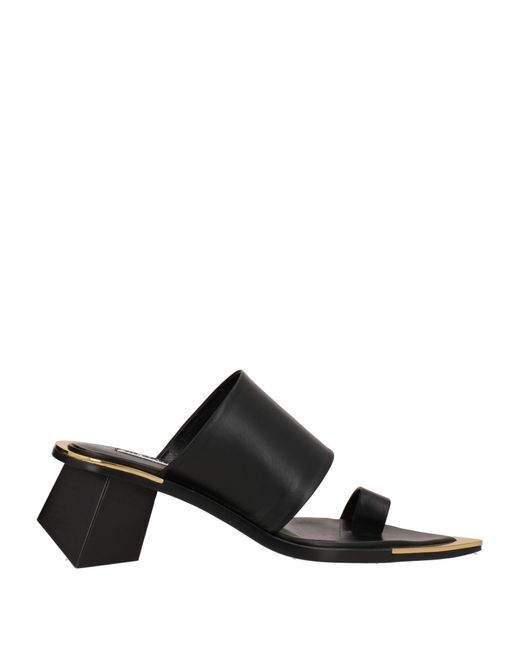 Jil Sander Black Thong Sandal