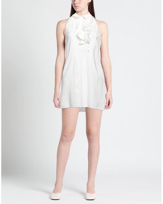 Elisabetta Franchi White Mini Dress