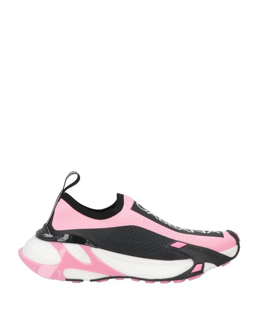 Dolce & Gabbana Pink Stretch Mesh Fast Sneakers