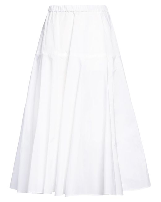 Patou White Midi-Rock