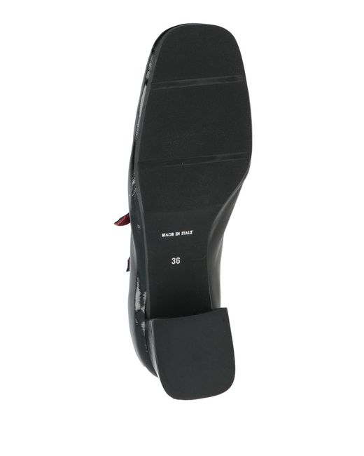 Walter Violet Black Pumps Leather
